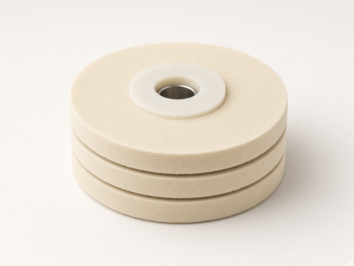 Felt polishing disc